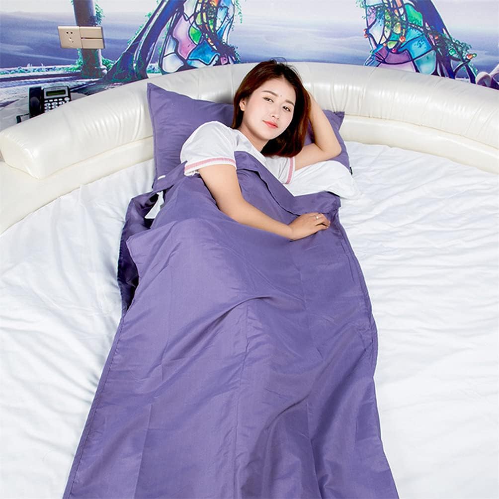Sleeping Bag Liner, Travel and Camping Sheet, for Two Persons, L210cm by W180CM, Rosa