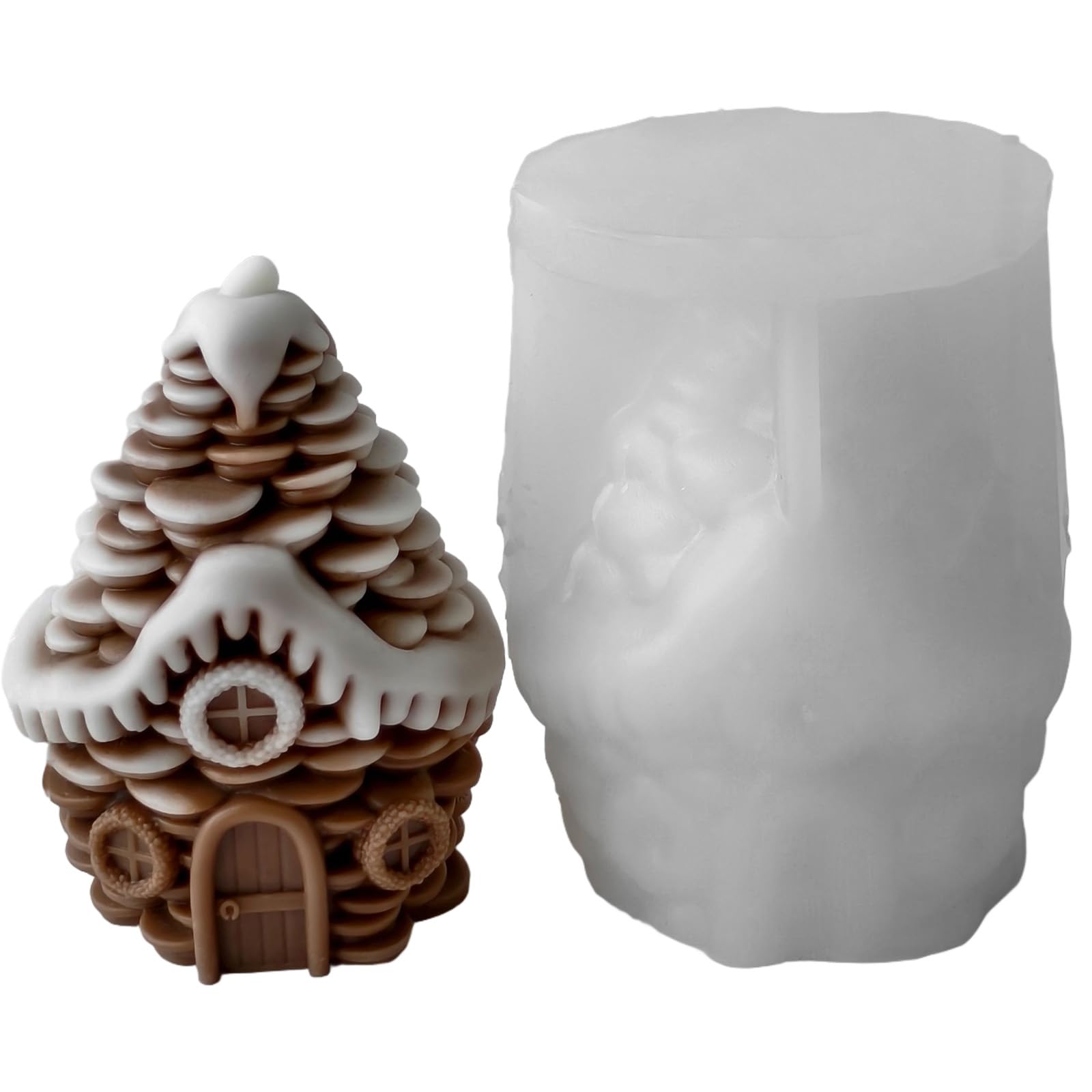 Ajtutus Pinecone House J5293 Pinecone Silicone Mold Christmas Theme Silicone For Soap Chocolate Festival Decoration Making Molds