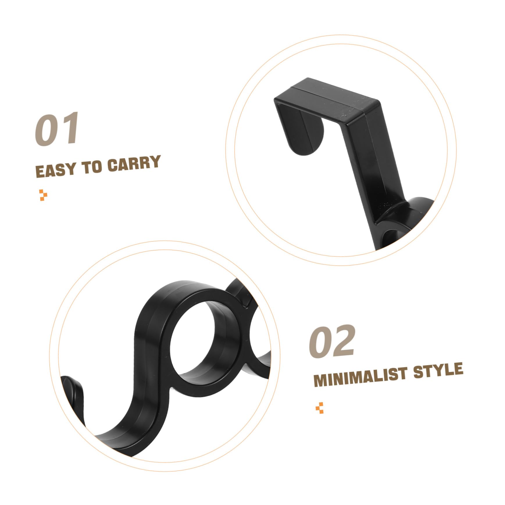 10 Ganchos de Plástico para Puerta, Colgador para Ropa y Toallas, sin Taladro, Estilo Moderno, para Baño y Dormitorio