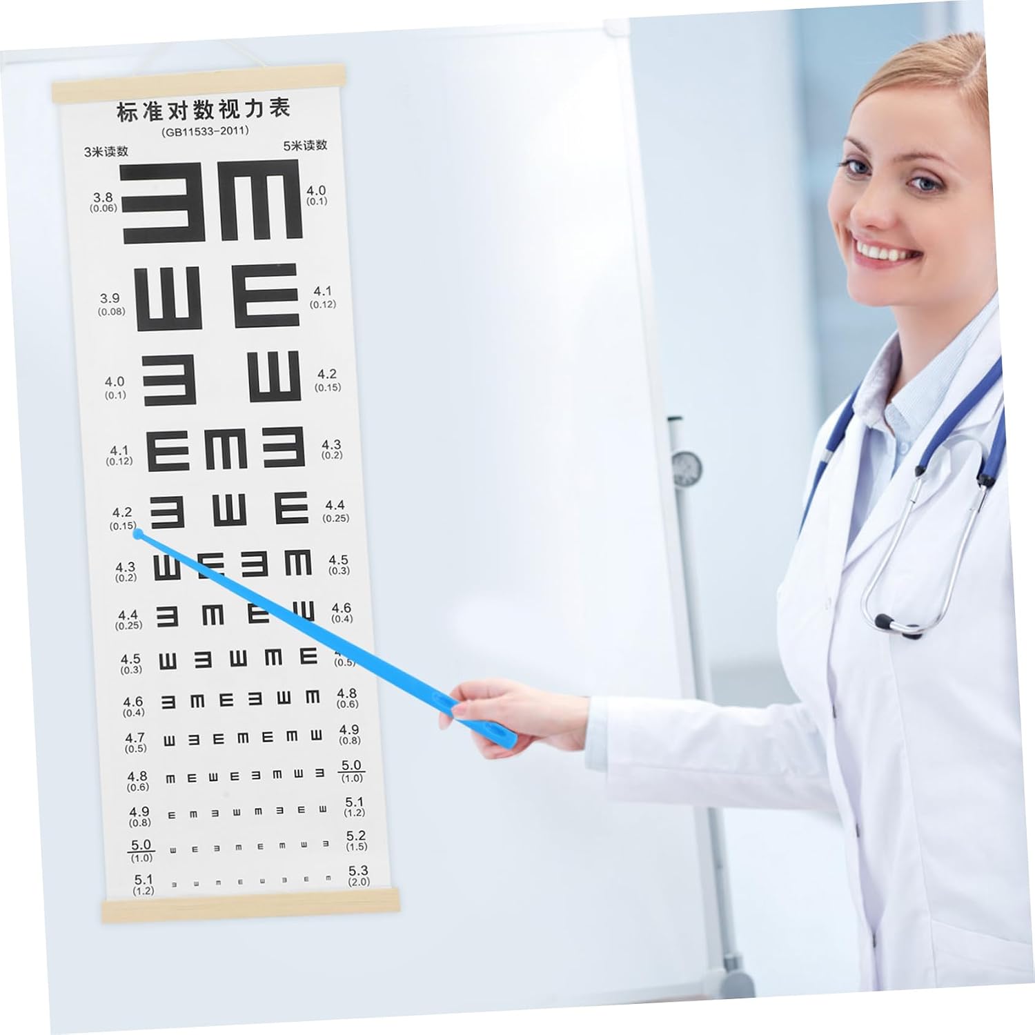 Children's Eye Chart for Home Use Visual Acuity Testing Wall Chart Snellen Eye Exam Tool for Kids for Screening and Classroom Supplies