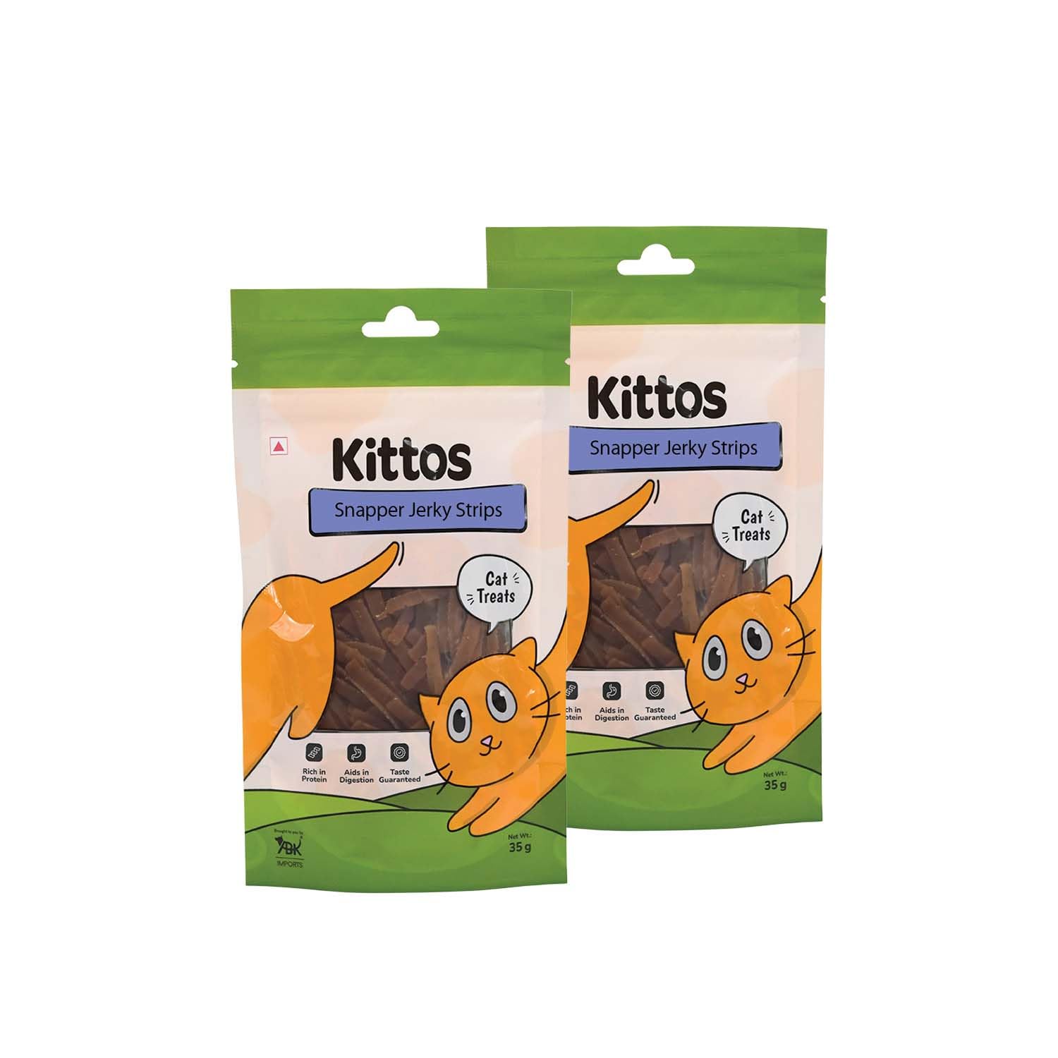 Snapper Jerky Strips Cat Treats – High Protein, Low Fat, Easily Digestible Premium Cat Snacks, Healthy Reward & Training Treats for Cats of All Life Stages, 35g Pack of 2