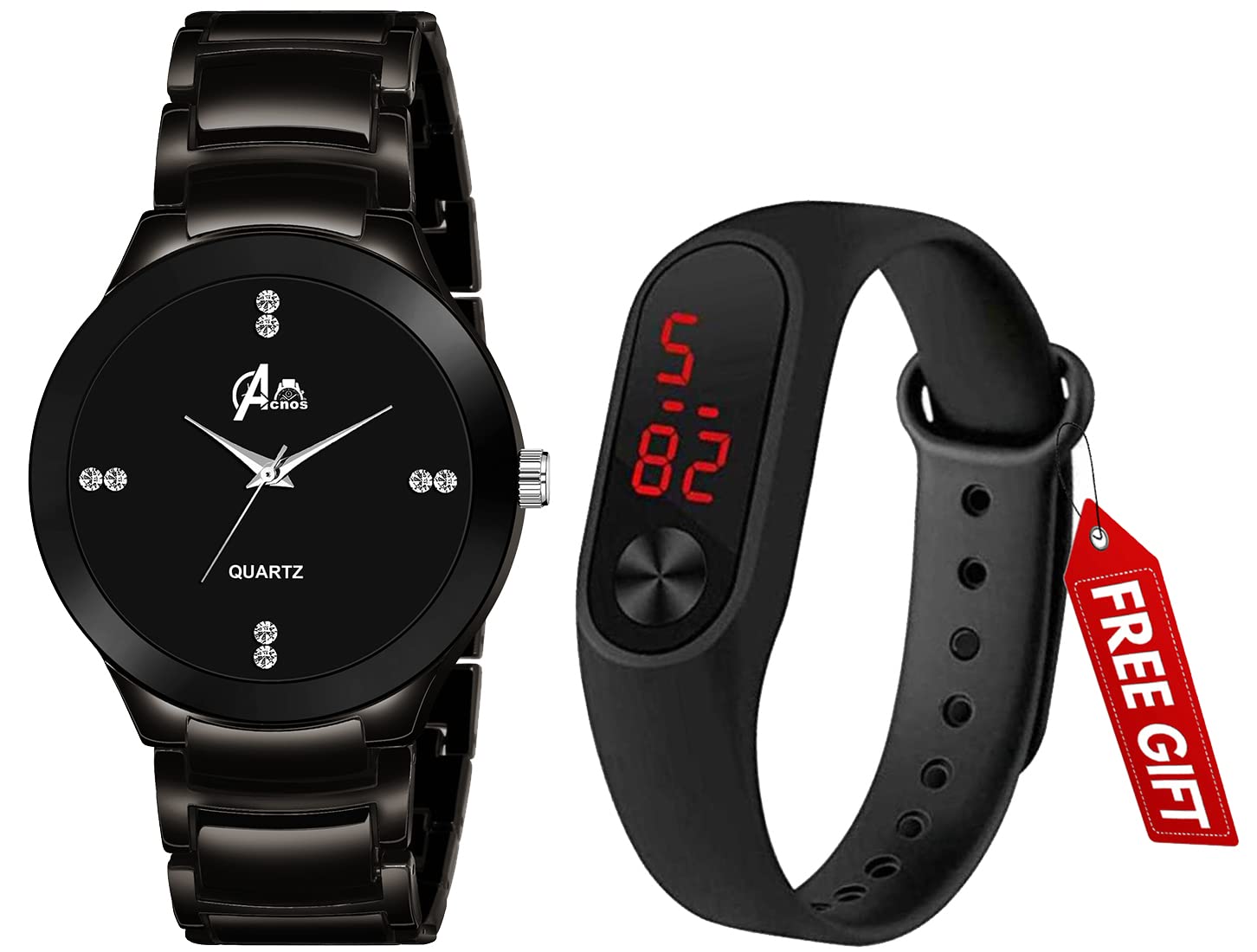 A Full Black Stainless Steel Belt Watch with M2 Digital for Mens and Watch for Boy Pack of 2 (B09H3F5P2S) Amazon Price History, Amazon Price Tracker