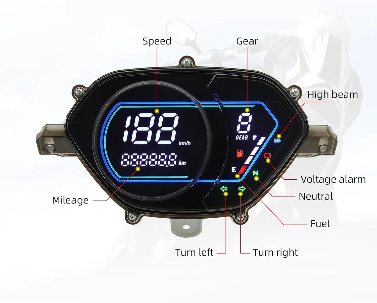 Odometer Speedometer Motorcycle Speedometer Digital Instrument Panel For VIVA 115R Motorcycle For SMASH115-FI Moto Dashboard