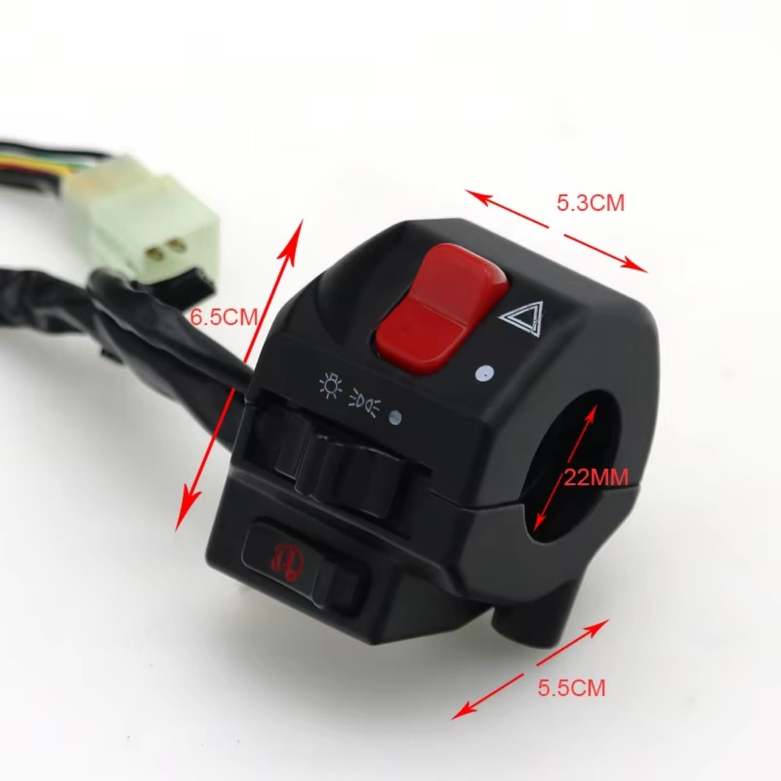 Interruptor Universal Manillar Motocicleta 7/8 "y 22 Mm