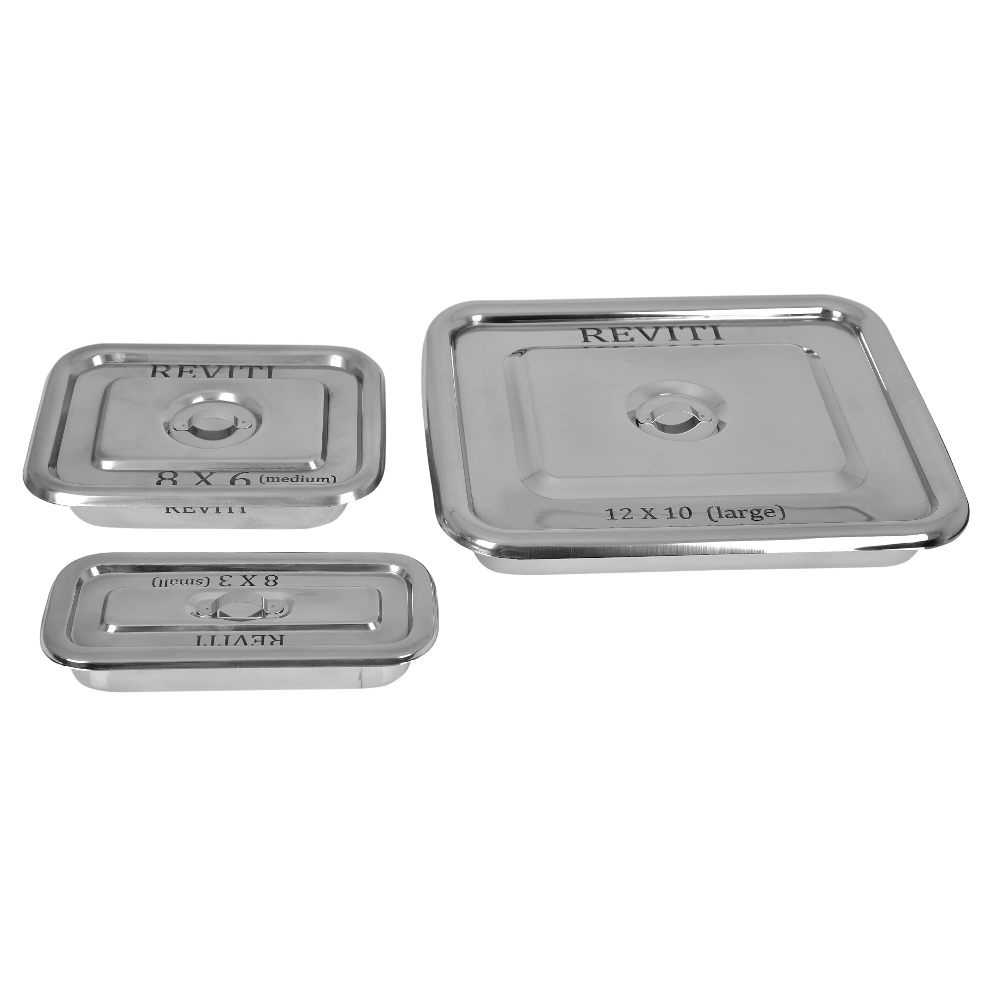 Reviti® by Hospiclub Instrument Tray 12x10, 8x6, 8x3 inch Heavy Duty Stainless Steel (B0978Z9G9W) Amazon Price History, Amazon Price Tracker