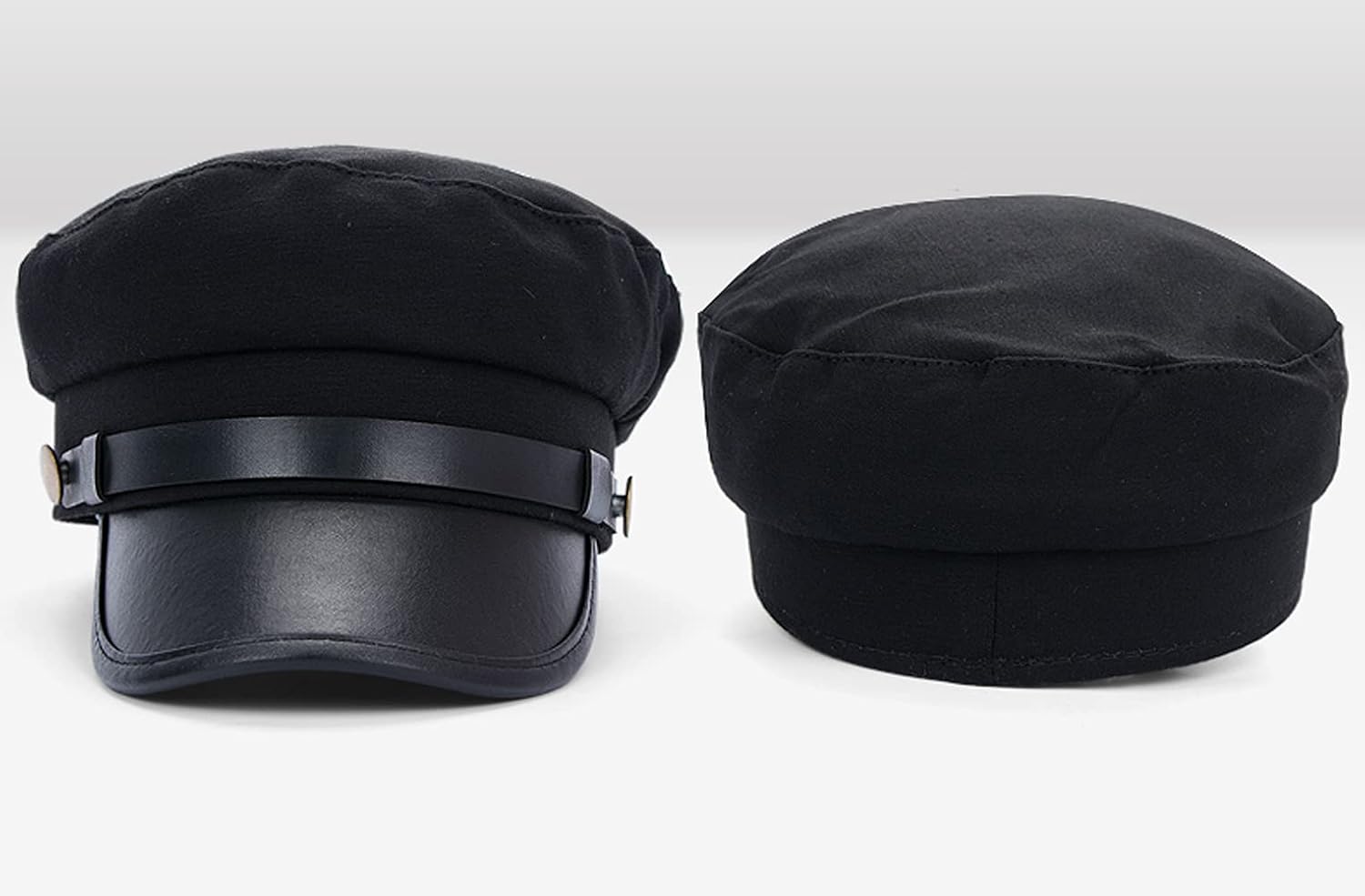 1pcs Black Chauffeur Hat Fisherman Hat Driver Hat Doorman Hat Costume Hats for Men and Women - Image 7