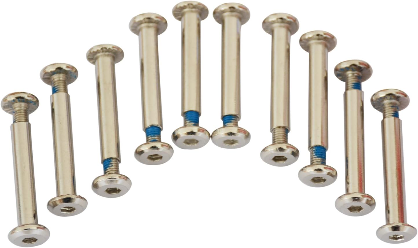 SCStyleInline Skate Wheel 15/64" Shaft Hex Socket Screw (10XSilver) Set of 10