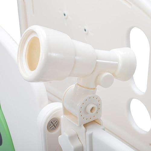 Miniatura 6 de Juego de tobogán y escalador 8 en 1 para niños pequeños, parque infantil con escaleras, túnel, telescopio, almacenamiento, aro de baloncesto y