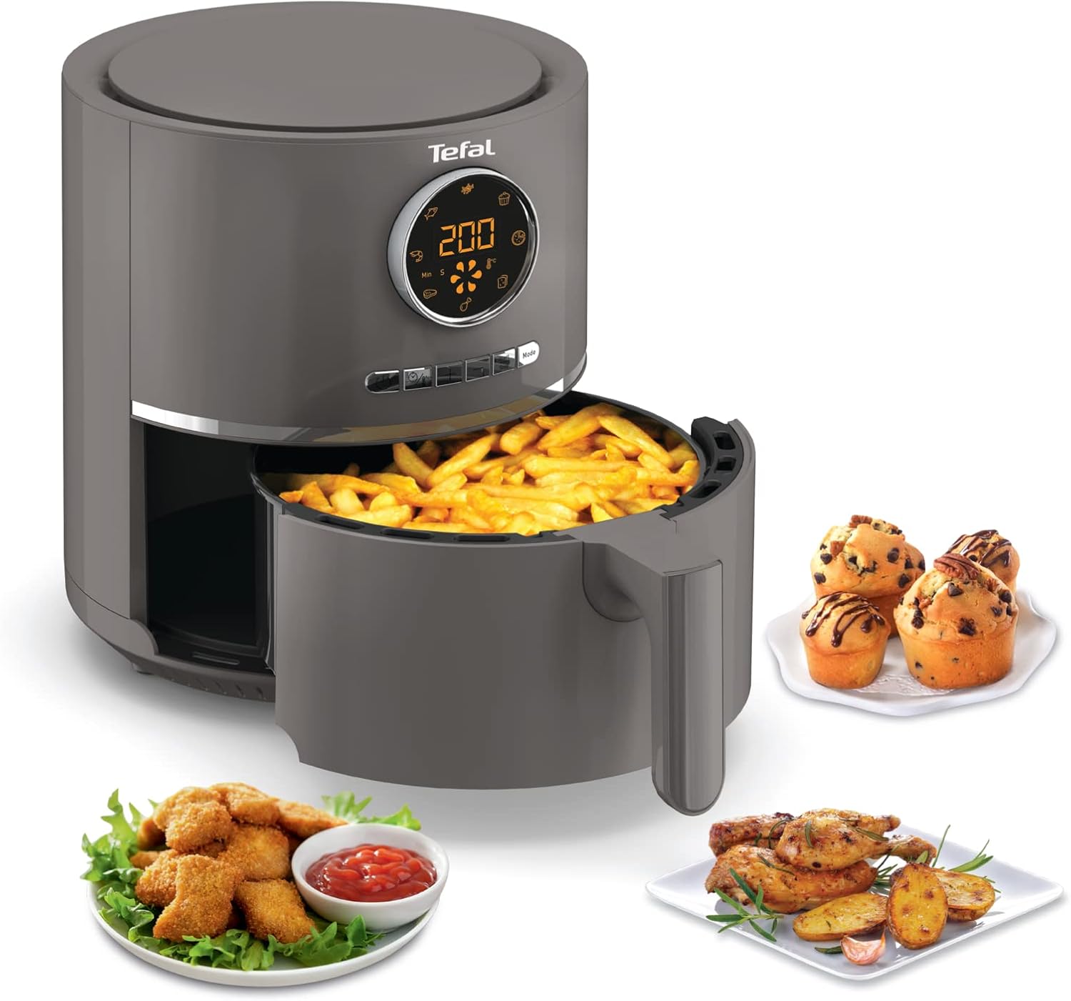 مقلاة هوائية اير فراي الترا من تيفال، 8 برامج معدة مسبقًا بدون... - view 4