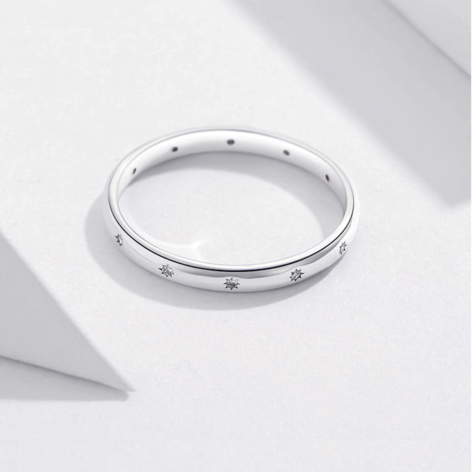 Damenring, Verlobungsring, Fingerringe aus Silber, für Damen und Herren, klarer Cz, Hochzeit, Sterlingsilber 925, Schmuck