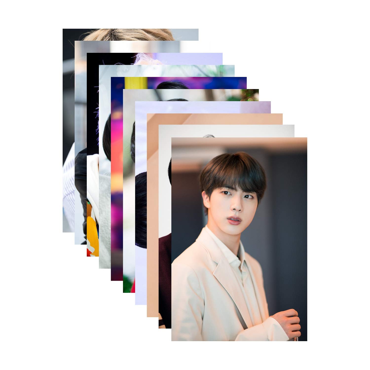 PRINTNET Pack of 10 BTS Boys Photocard set for BTS Fans (A6, Jin)( Multicolour)