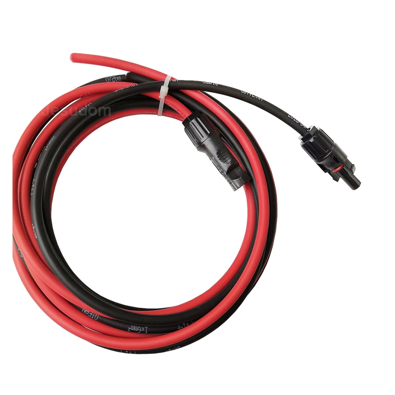 Cavo fotovoltaico 1 Rosso + 1 Nero Connettore for Cavo Solare fotovoltaico Filo di Rame Solare con Cavo di prolunga connettore Maschio e Femmina 6/4/2,5 mm² 10/12/14 AWG(8M_14 AWG-2.5MM2)