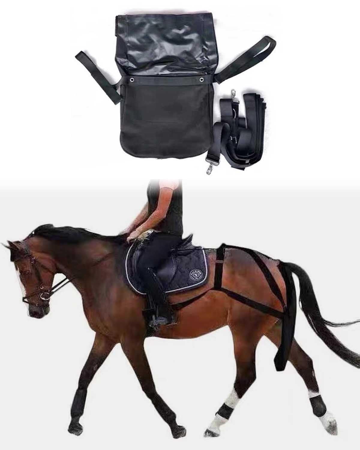 ZIMGOD Portable Equine Manure Bag Catcher, Equestrian Show Horse Manure Collector Bags, Wedding Parade Equine Poop Storage Containers, Easy to Clean(Small)