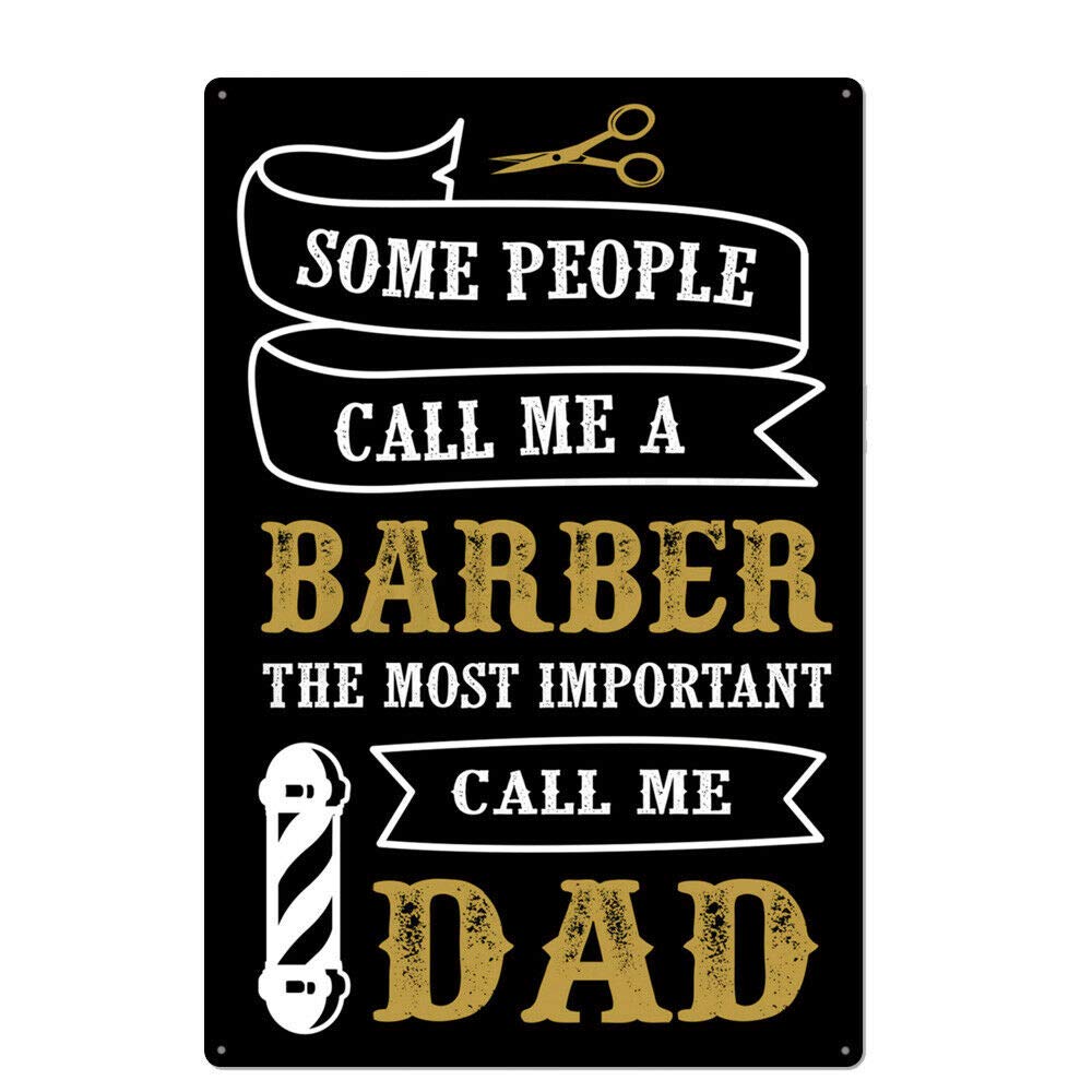 Barberpub Vintage Barber Shop Vintage Metal Tin Sign, Barber Shop Wall Art Decoration Poster, Used for Home Bar Party Restaurant Cafe Outdoor 8x12inch