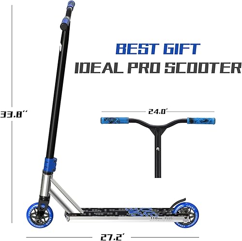 Miniatura 7 de CREDO STREET Patinete Pro Scooter-Stunt diseñado para niños y niñas, adolescentes, para 8+ y adecuado para ciclistas de todos los niveles