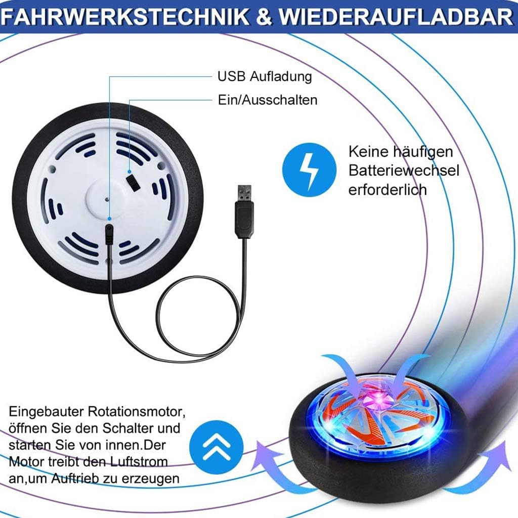 WANGFUFU Ice Hockey Set Kids Toys, Mini Suspension Ball 2 Goals Training Toy Rechargeable for Indoor Sports Birthday Christmas Gifts : Toys & Games