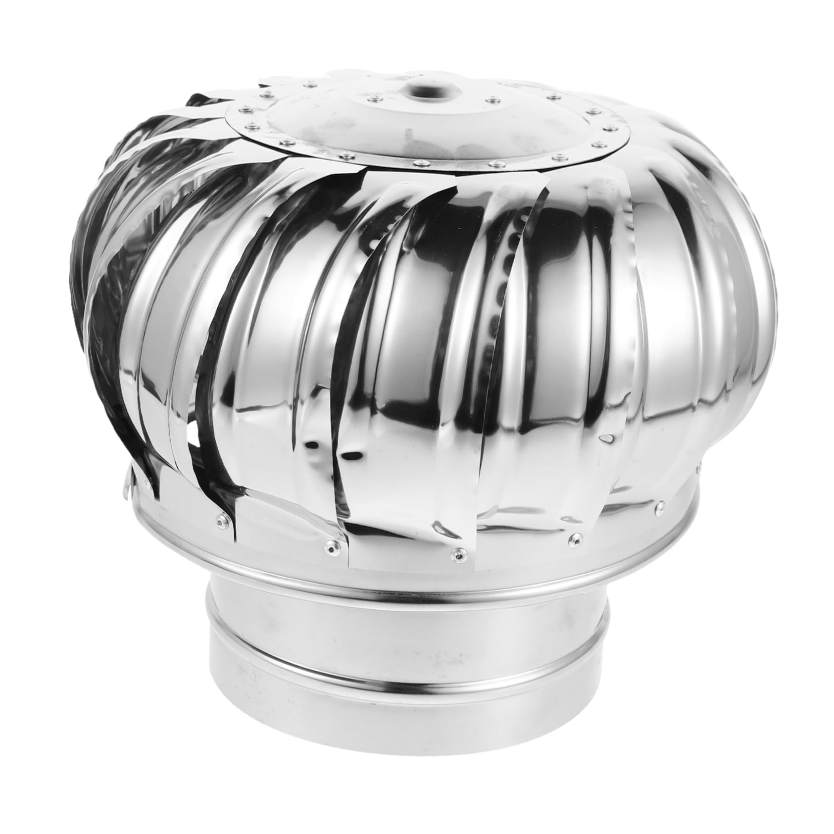 YFBCMXSKG Chimney Vent Hood Rainproof Stainless Steel Roof Cap Efficient Rotating Wind Turbine Air Vent for Roofs and Chimneys Quiet Operation Natural Wind Power