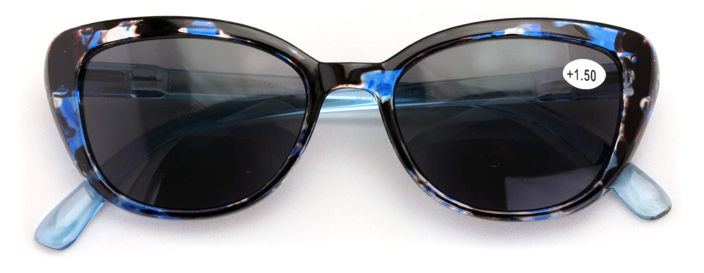 V.W.E. Women's Bifocals Reading Sunglasses Reader Glasses Vintage Outdoor Cateye Leopard Marble