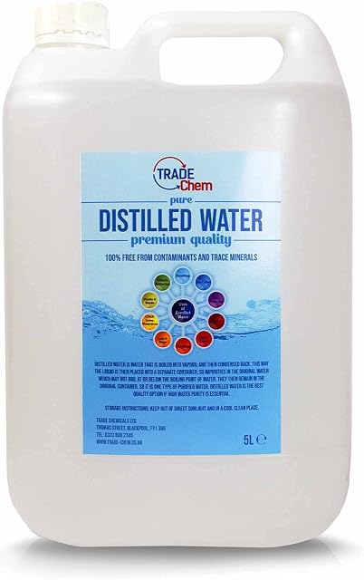 Distilled Water - 100% Ultra Pure Water (Blue) (5L)