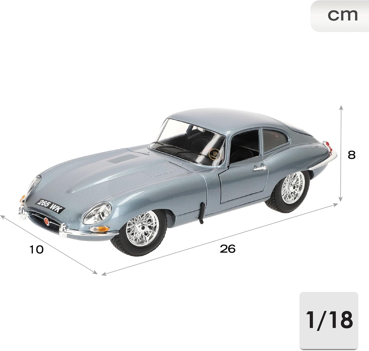 Bburago 1: 18 Jaguar E Coupe (1961) (Colors May Vary)