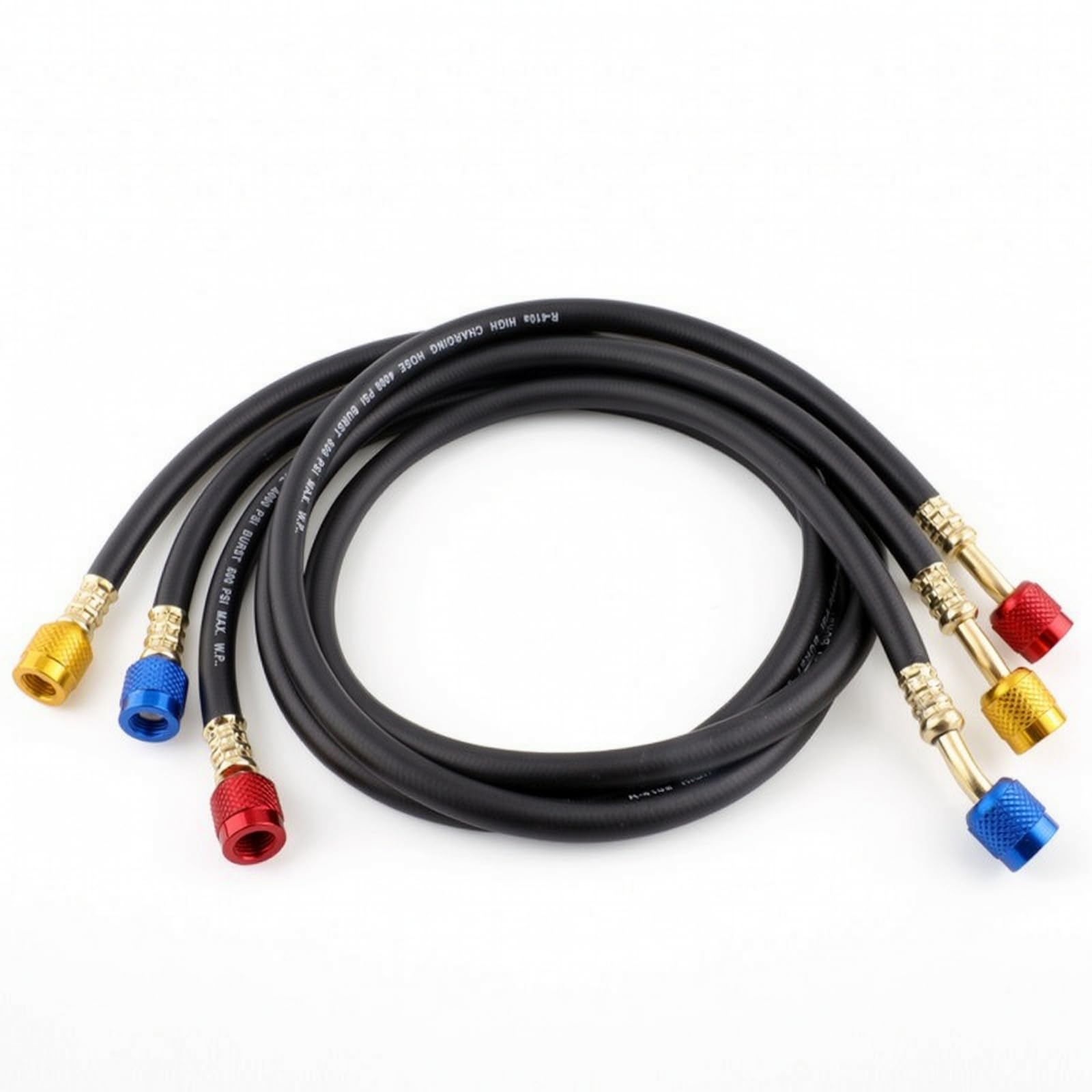 Hose Tubo Servizio Climatizzazione Refrigerazione Auto Manometri Gomma E Ottone Tenuta Antiperdita Pressione 800 Psi Adatto per Ricarica Evacuazione Controllo Pressione, 3m