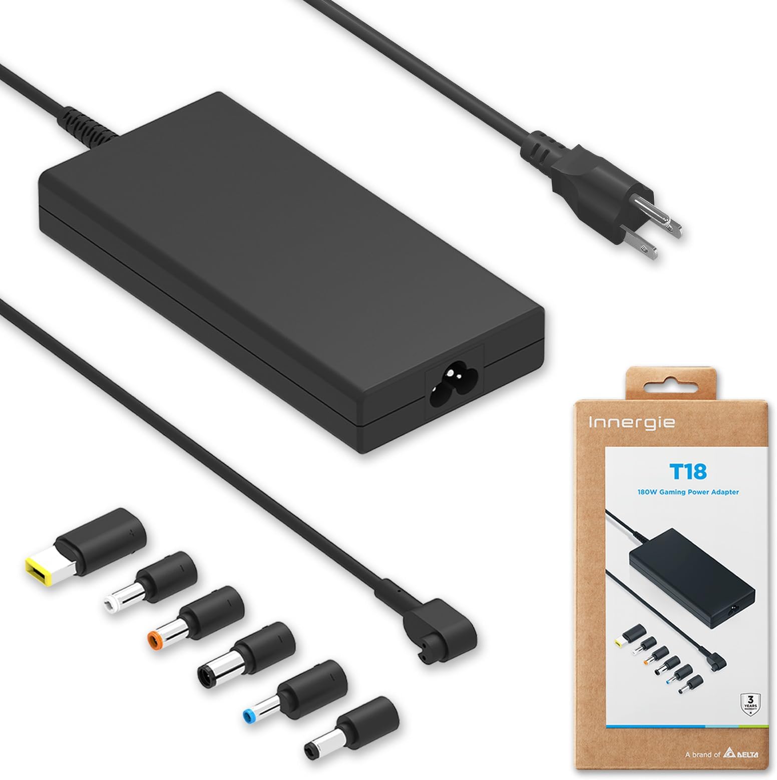 T18 180W 150W 19.5v 9.23a Universal Laptop Charger for MSI Gaming Laptop, MSI ac Power Cord, Universal Tips for Dell, ASUS, HP, Lenovo, Acer, and More. 9ft