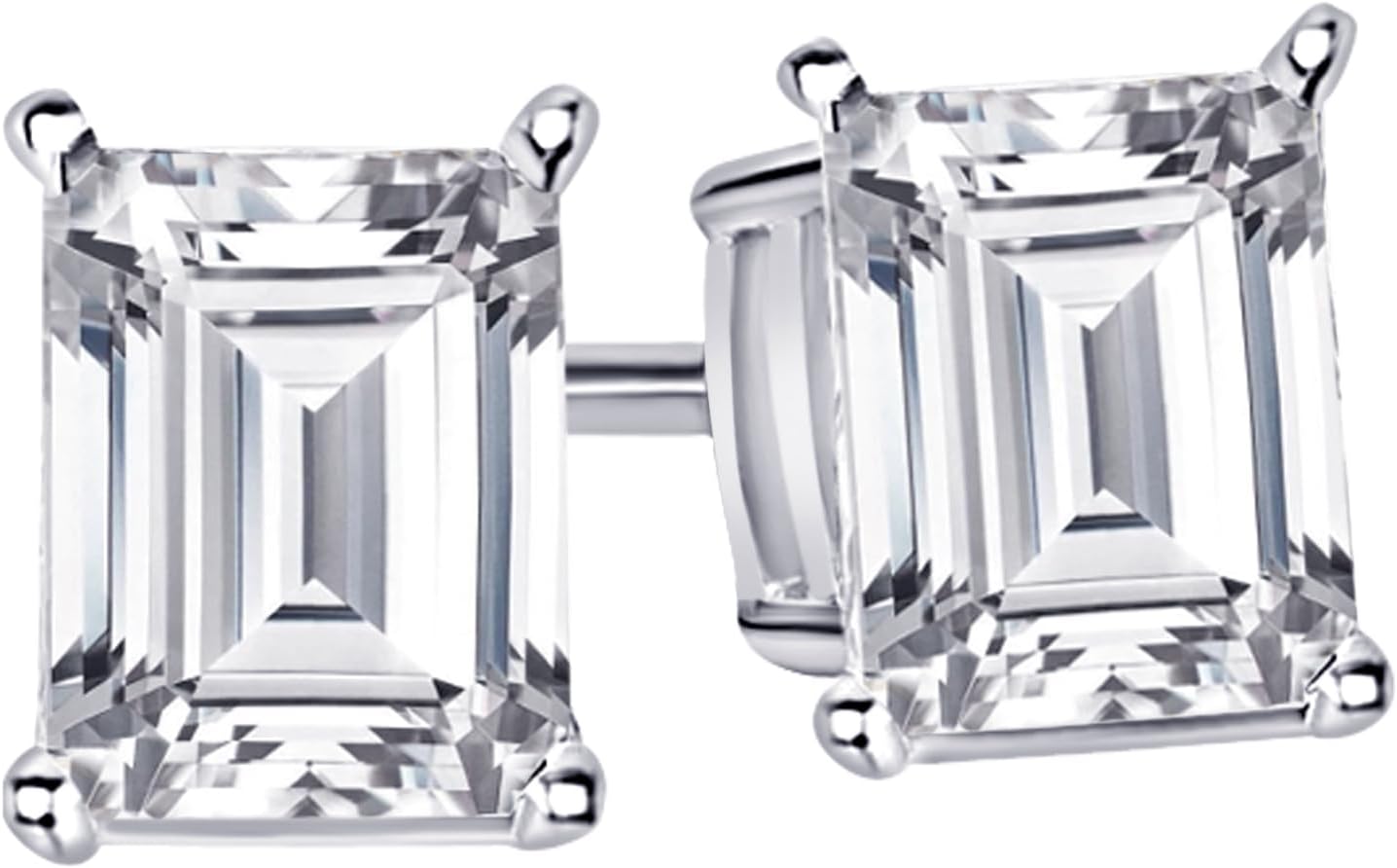 Houston Diamond District IGI Certified LAB GROWN Diamond Stud Earrings for women 4 Prong Push Back (E/F Color VS2/SI1 CLARITY)