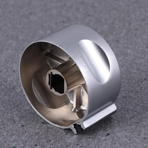 Miniatura 6 de Happyyami Botón de estufa de gas, 5 piezas, perilla de estufa de gas de metal, perillas de control de cocina de gas plateadas, adaptadores de