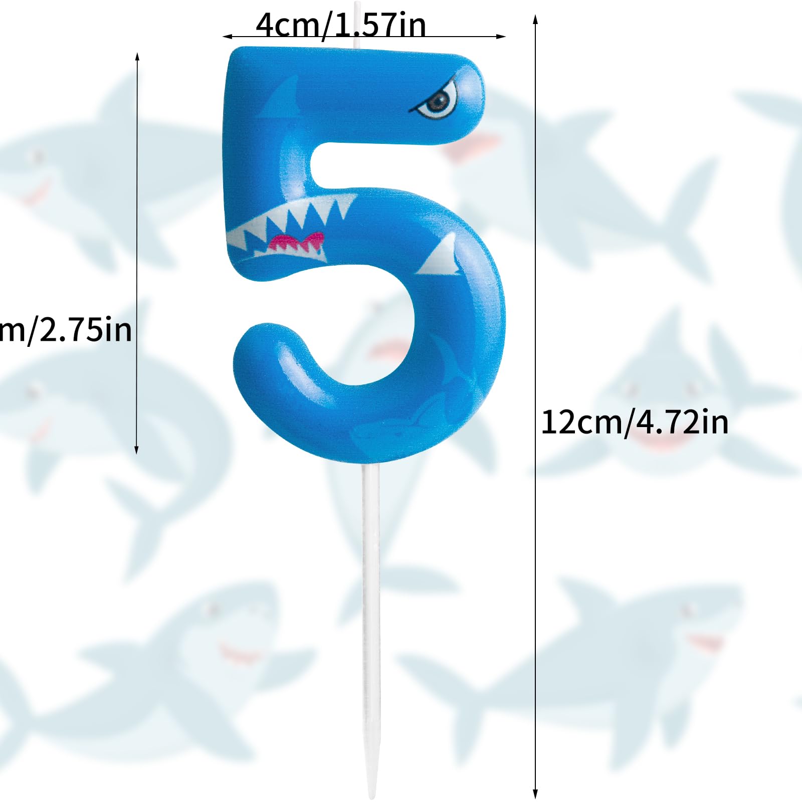 Bougies En Forme De Requin Bleu, Bougies D'anniversaire En Forme De Requin Pour Gâteau, 1er Anniversaire, Décorations De Fête Sur Le Thème Du Requin Pour Garçon, Fille, Bébé