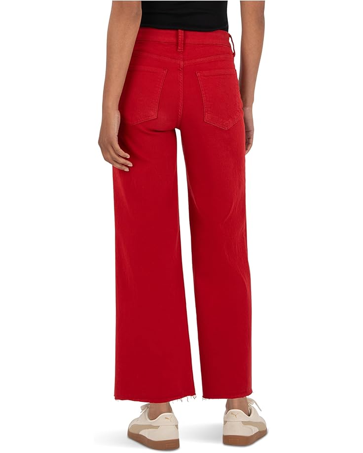 KUT from the Kloth Meg High-Rise Fab Ab Wide Leg Raw Hem - #3 of 4