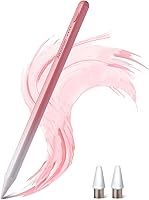 Albomao Pink Universal Stylus Pen for iPad iPhone Samsung - 1.7mm Precise Tip, 10Hr Battery, No Bluetooth, Tilt Sensing Drawing