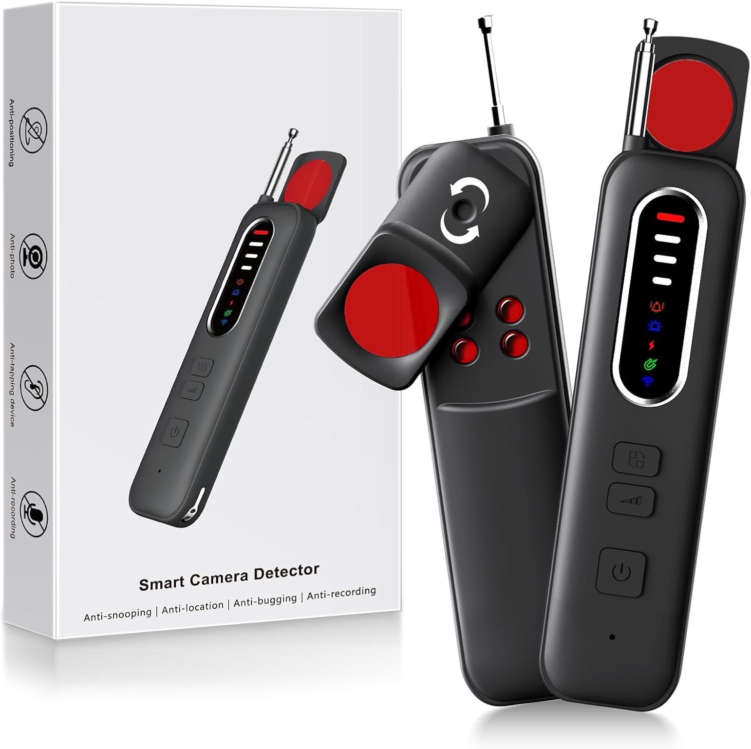 Hidden Digicam Detectors – 2025 Professional Bug Detector, Anti Spy Digicam Finder & GPS Tracker Detector RF Wi-fi System Finder & Vibration Alarm for Journey, Automobile, Lavatory, Workplace, 3 Ranges 5 Modes