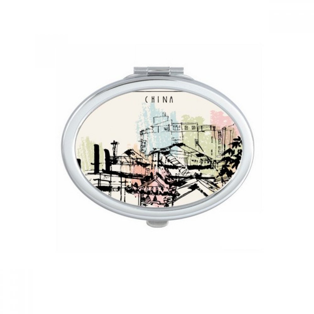Miroir compact pagode de la Chine pour corriger son maquillage partout miroir de poche DIYthinker