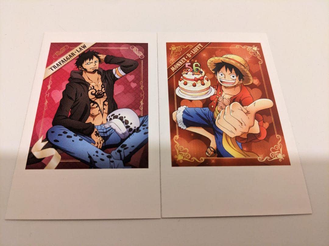 Amazon.co.jp: ONE PIECE トラファルガーロー、ルフィ チェキ風カード