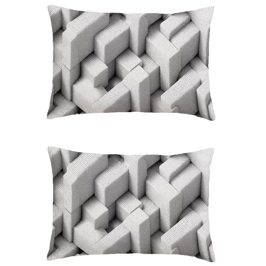 Housse de coussin décoration maison automne en lin étanche blanche 70x90