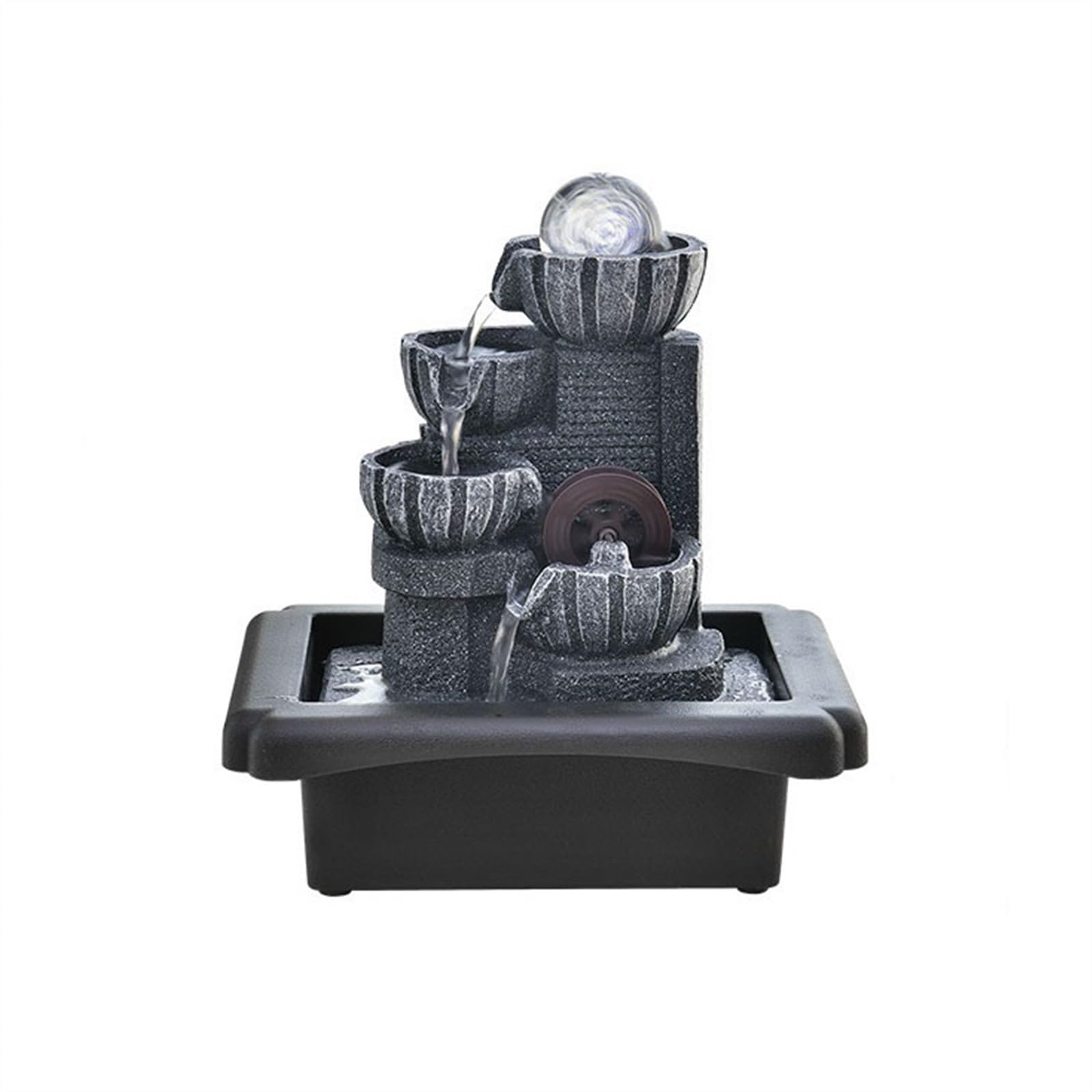 indoor Waterfall Cycle Feng Shui Ball Desktop Fortune Fountain Office Opening Running Water Ornaments