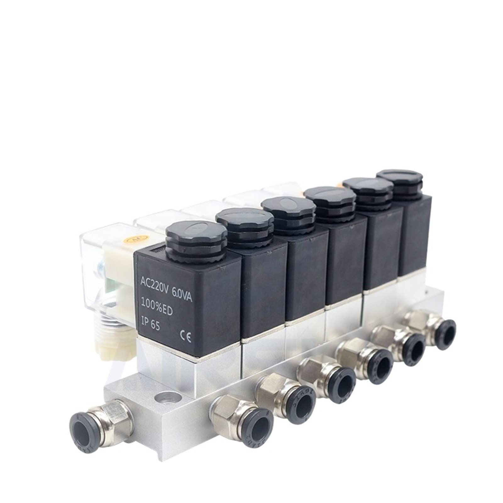 Upqmravjf Ac220v 4 In 4 Out 2V025-08 Normally Closed 12V 24V 220V Valve Pneumatic Solenoid 2 Way Solenoid Pneumat Cartridge(,3F)