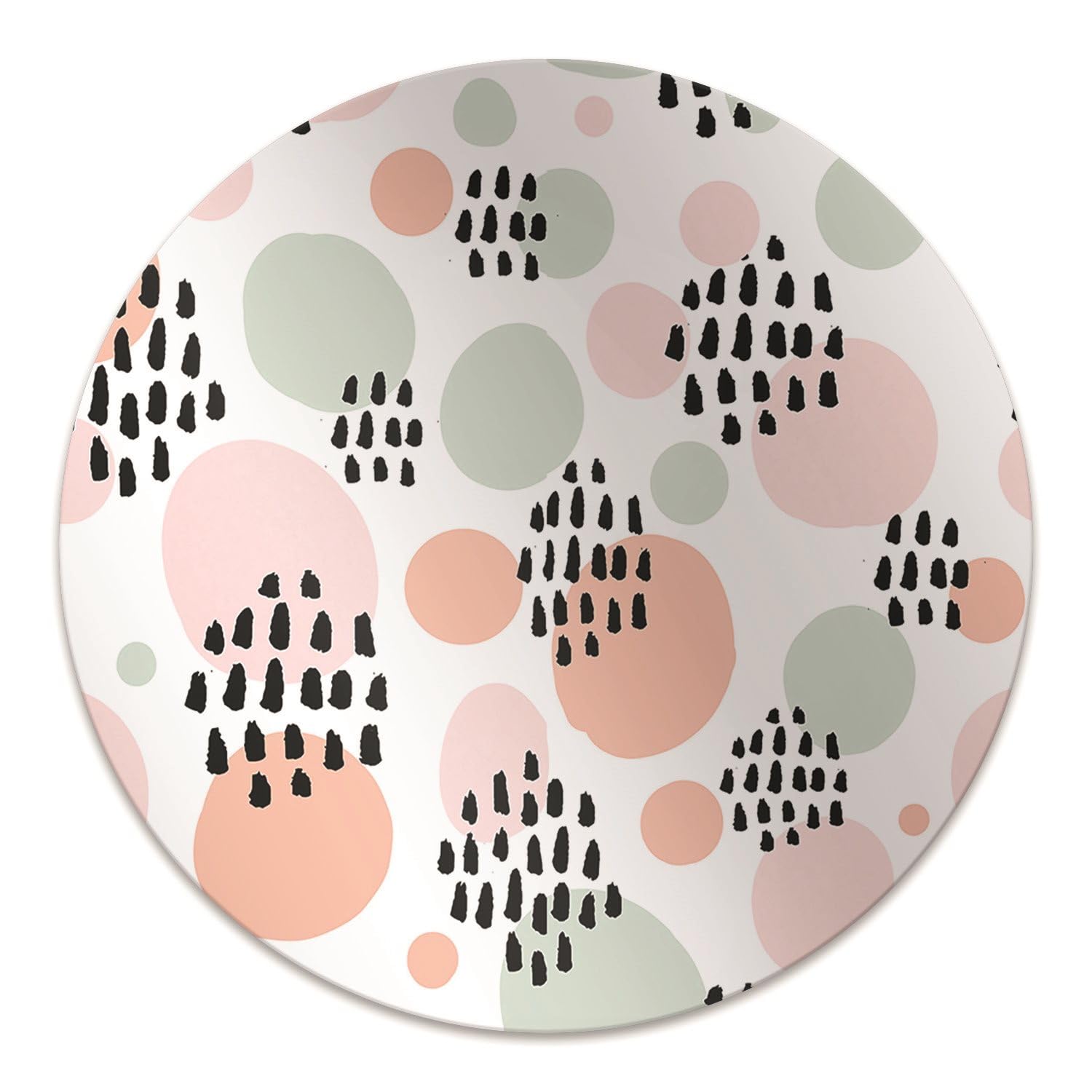 Tapis de chaise ø100 cm en PVC imperméable et antidérapant à motifs de points colorés