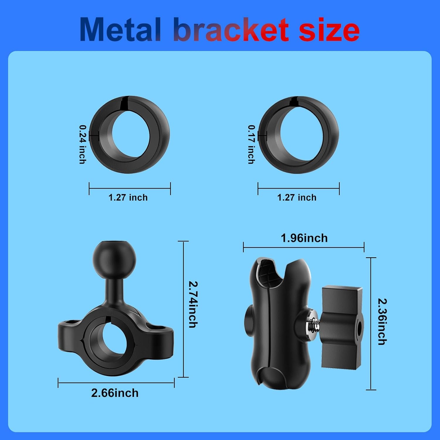YCV MT600 / MT700 Motorcycle Holder Kit, Anti-Theft Design Quick-Release Magnetic Mount, Power Cable, Can be Installed on Another Motorcycle and Share a Screen