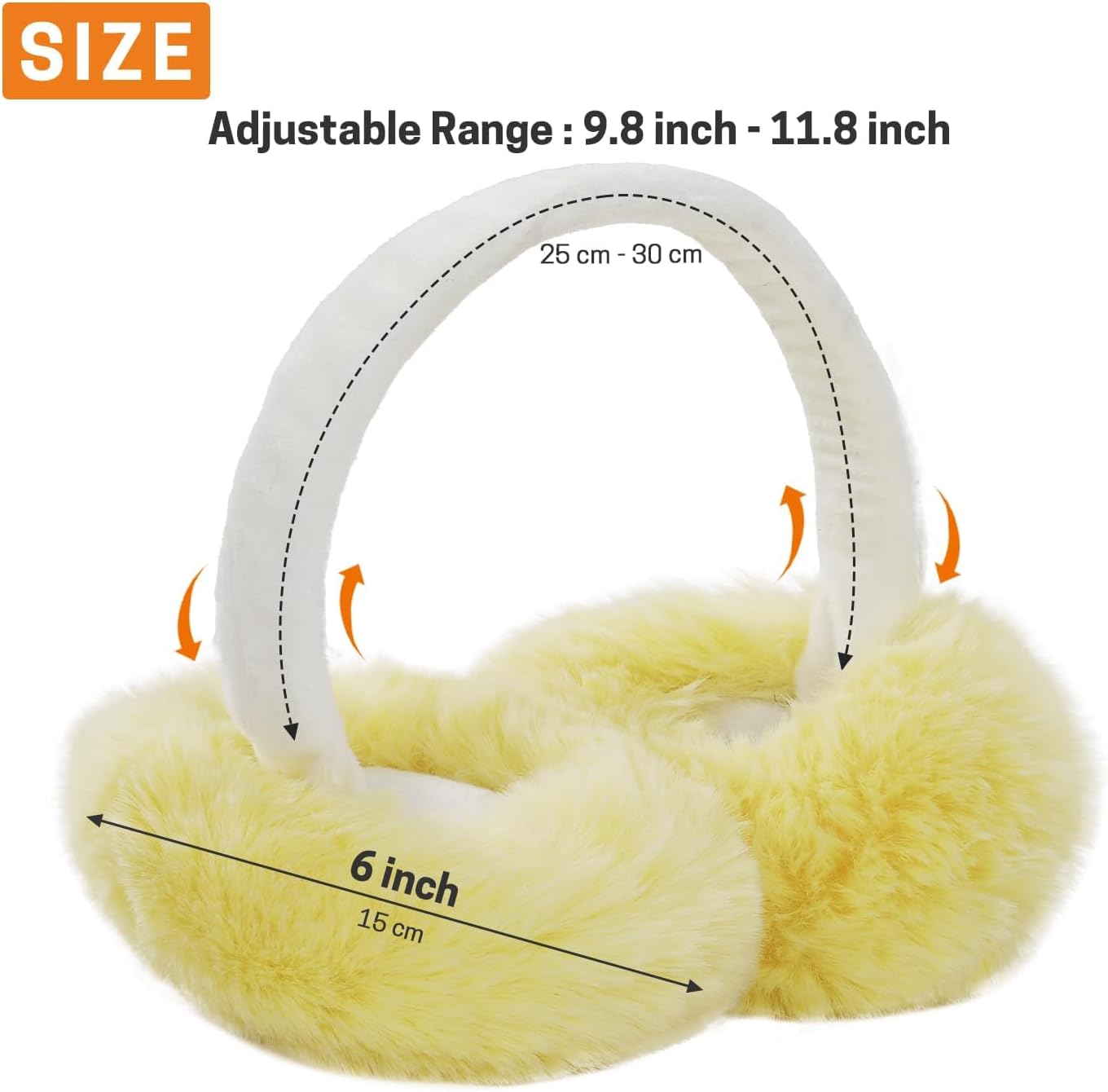 Aurya Winter Earmuffs for Kids, Foldable Fluffy Ear Warmer Girls & Boys Outdoor Adjustable Headband Ear Covers - Image 2