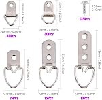 415 Pcs Heavy Duty Assortiment de cintres photo avec vis, cintrés photo Kit d'assortiment pour solutions de suspension photo avec boîte transparente - 7 Modèles