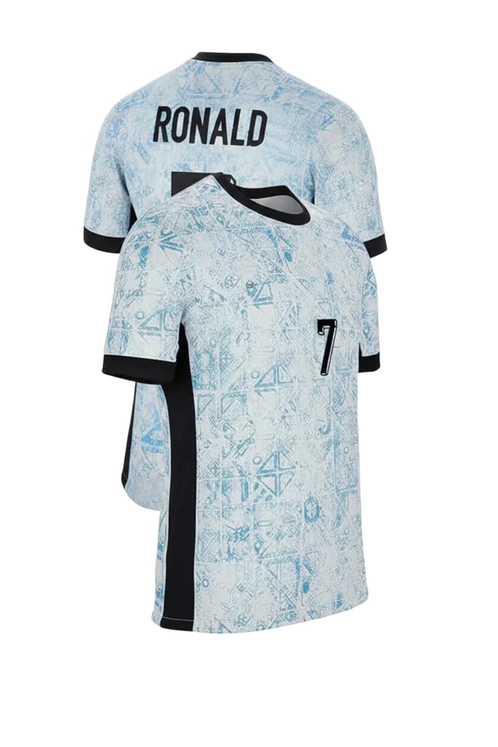 Portugal Ronald 7 White Football Supporter T-Shirt for Kids L9 | Durable stitching for long-lasting everyday use.-picture-17