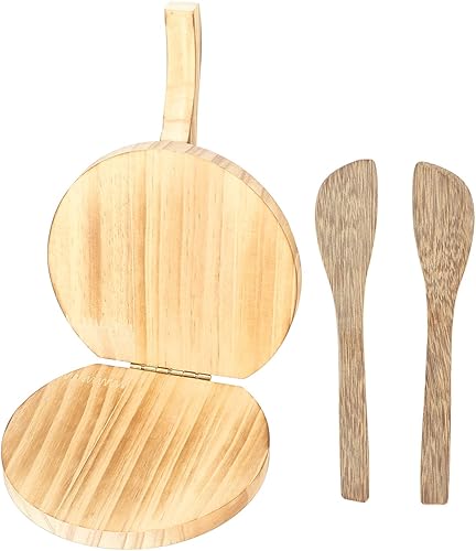 Herramienta de prensado de masa, herramienta de prensa de tortilla de maíz de madera, molde para hacer albóndigas con mango antideslizante,