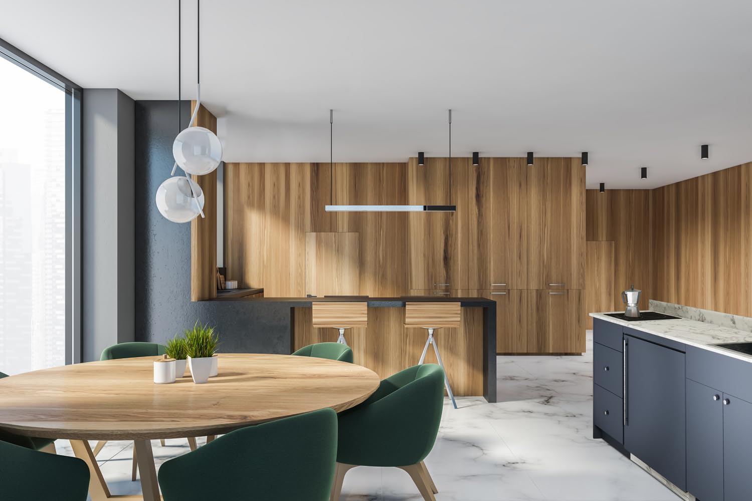 Summit All in One Kitchenette, with Induction Cooktop, Refrigerator Freezer, Sink, and Storage, Energy Star, Standalone Kitchen, Navy Blue- CALDERAMN35ISINKL