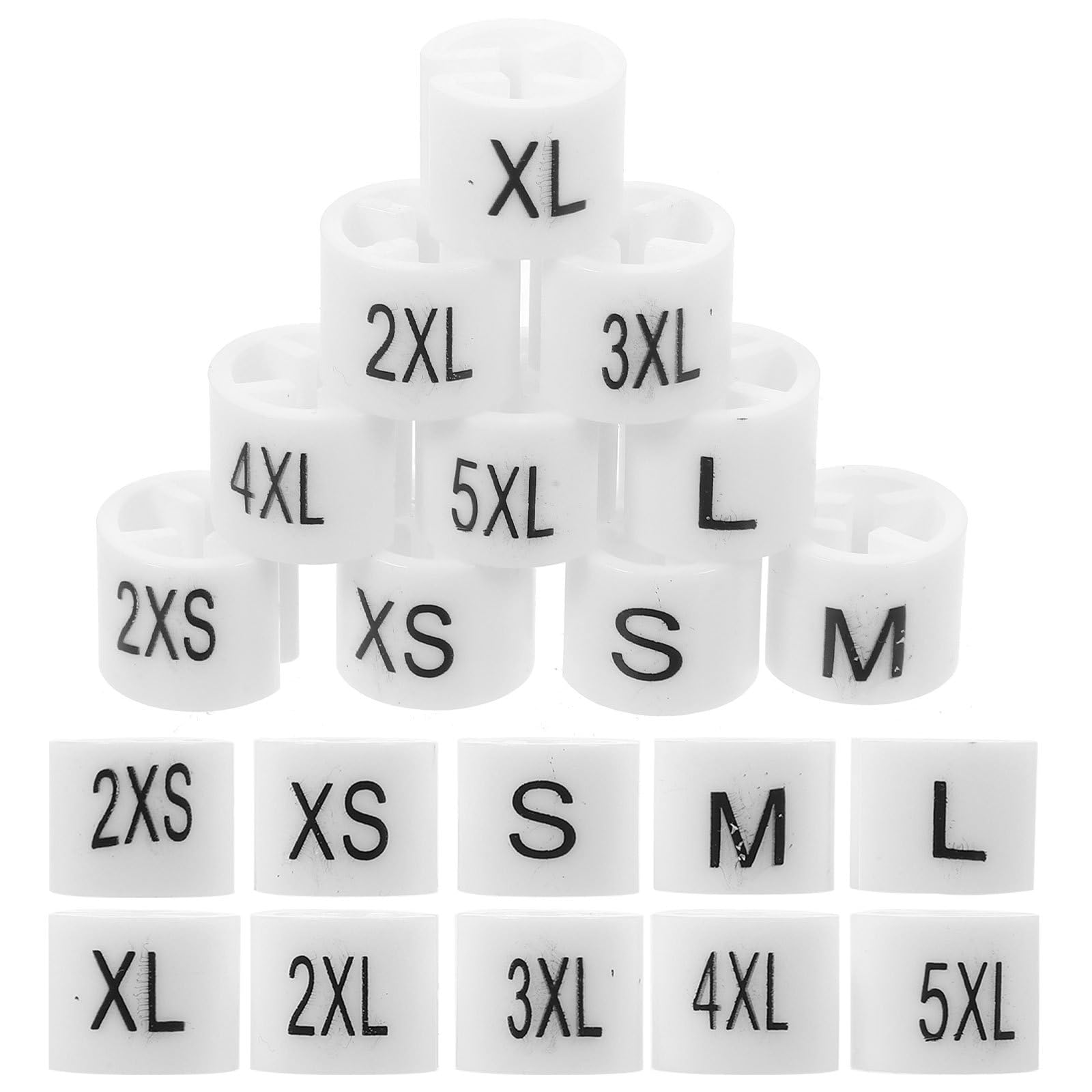 Cabilock Clothing Size Circle Rings 200 Pack Hanger Size Markers for Clothing Racks Clear Number Tags for Retail and Home Organization