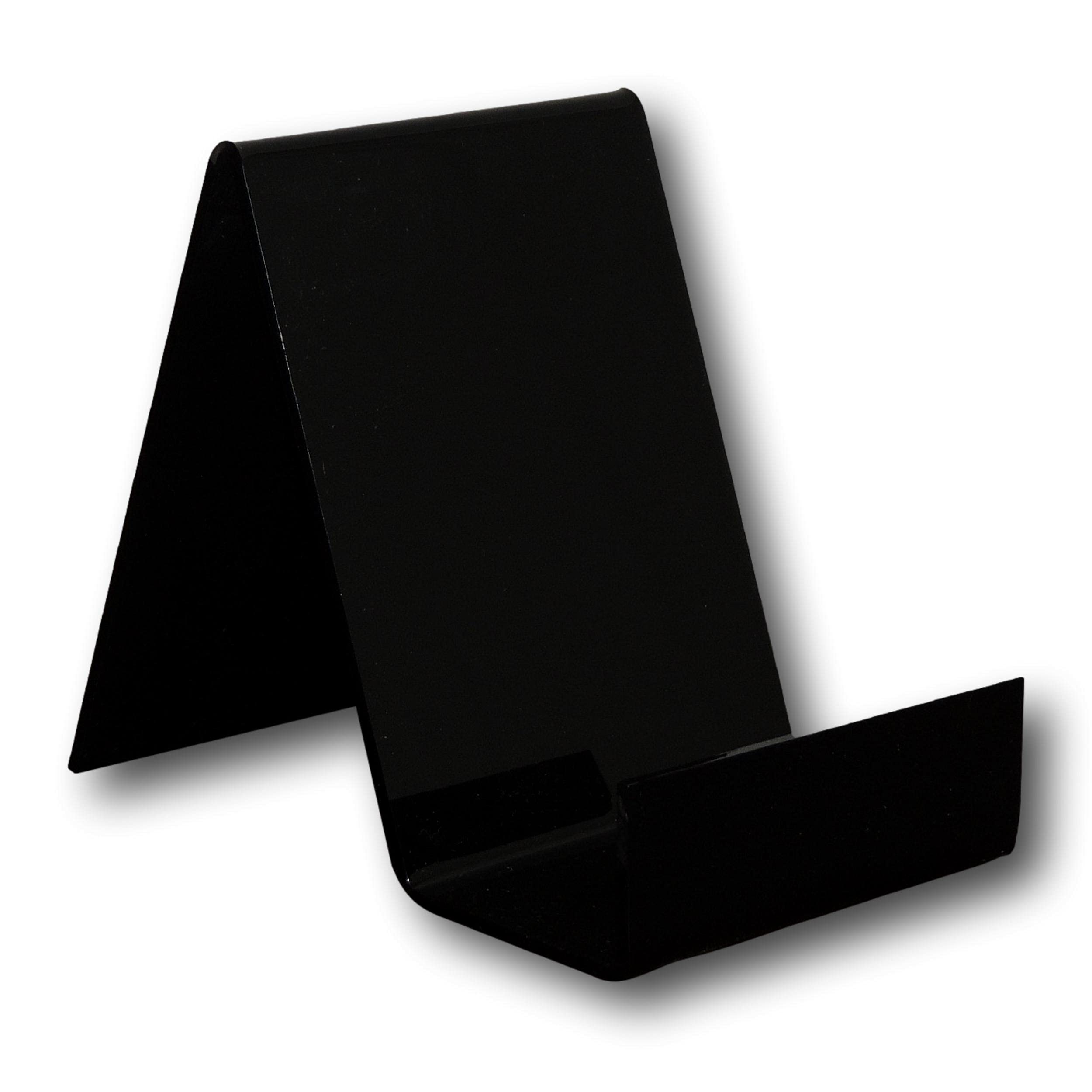 EPOSGEAR Medium Plastic Acrylic Perspex Book Plate Retail Display Stand Holder - Perfect for Schools, Nurseries, Libraries etc (Black)