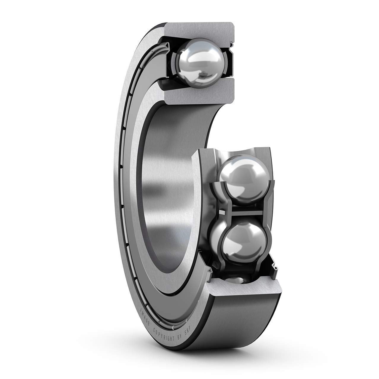 SKF 206-2Z Radial Bearing, Single Row, Maximum Capacity, ABEC 1 Precision, Double Shielded, Non-Contact, Normal Clearance, Steel Cage, 30mm Bore, 62mm OD, 16mm Width, 17300lbf Static Load Capacity