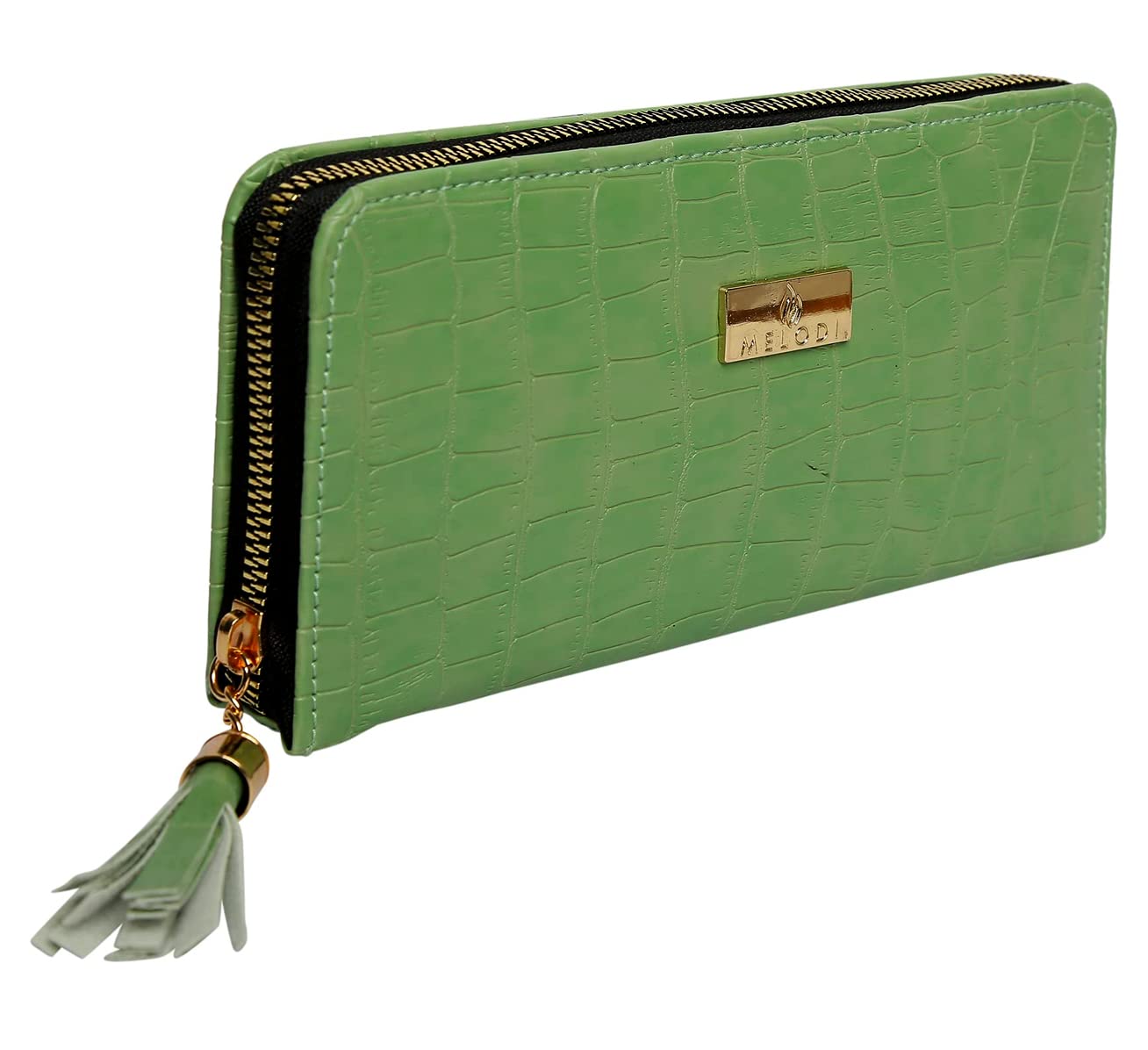 Clutch Bag for Women with Zip Pocket, Multiple Card Holders and Phone Pocket (Green Colour)-image-39