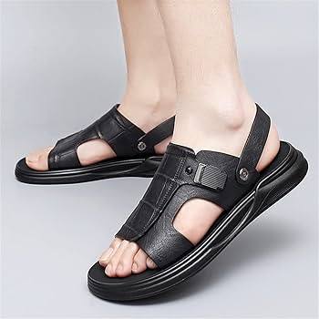 Amazon.com: ZYQHMY Men's Leather Sandals Dual-Purpose Shoes
