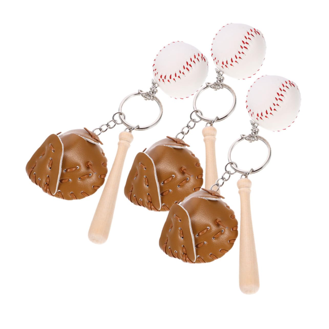 BESPORTBLE Portachiavi Da Baseball Portachiavi Mini Softball Catena Chiave Portachiavi Creativo Portachiavi Baseball Ciondolo Anello Chiave Portachiavi Da Softball Di Legno